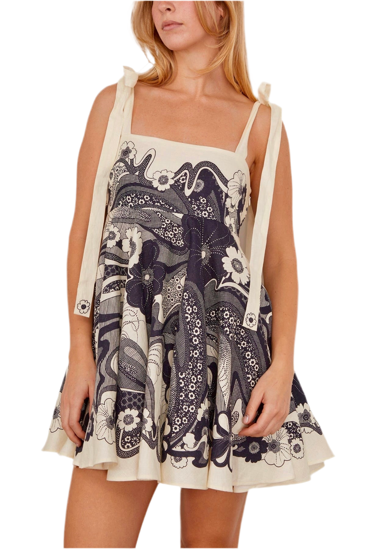 Navy Babydoll Dress
