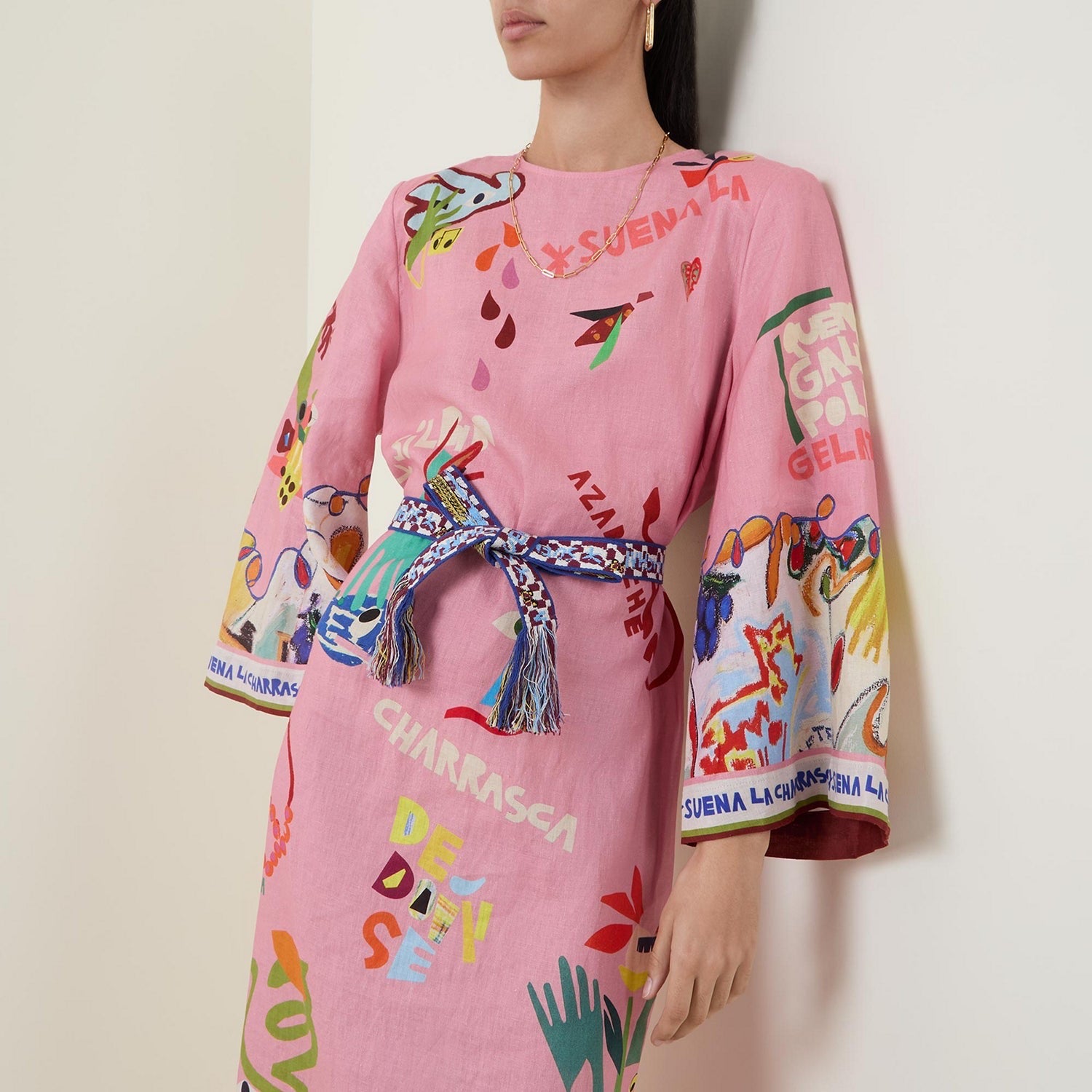 Pink Graffiti Caftan