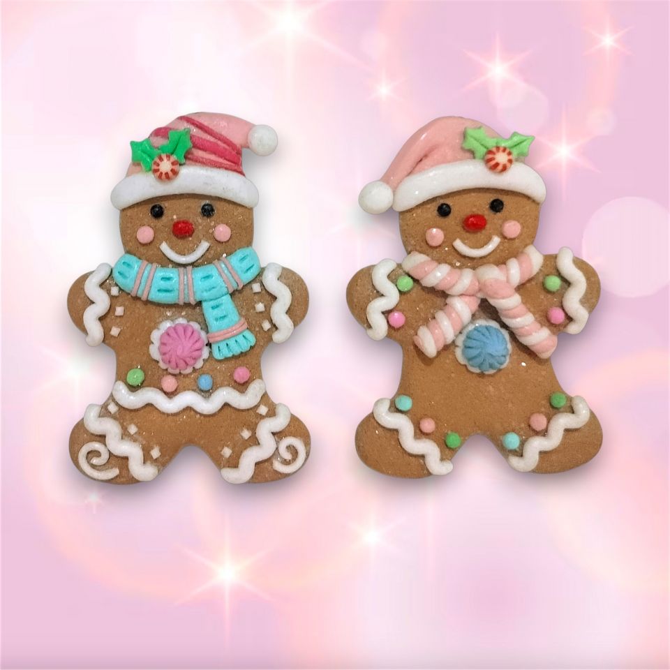 2 Gingerbread Boy/ Girl December Diamonds