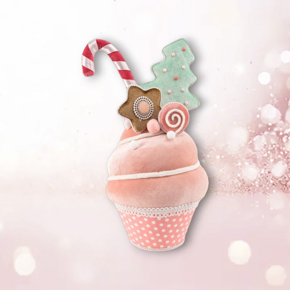 15.5in Pink Cupcake December Diamonds