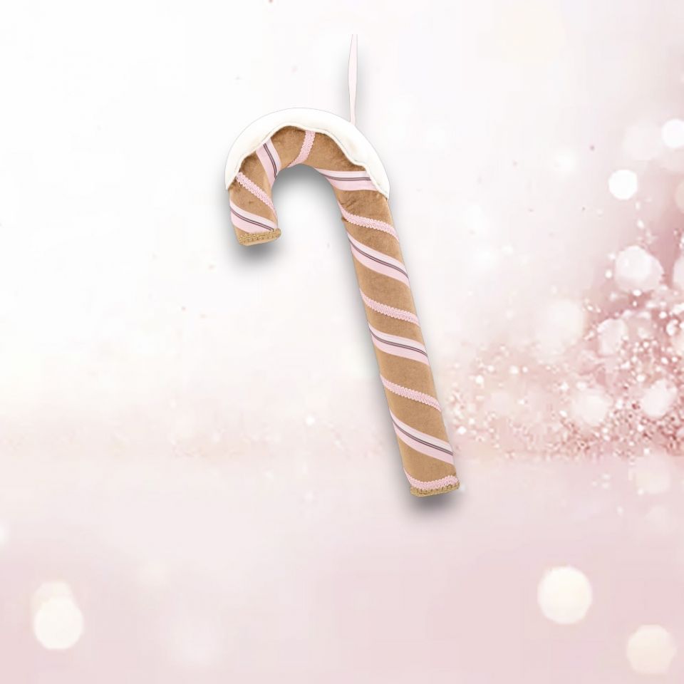 22in Brown Gingerbread Candy Cane December Diamonds