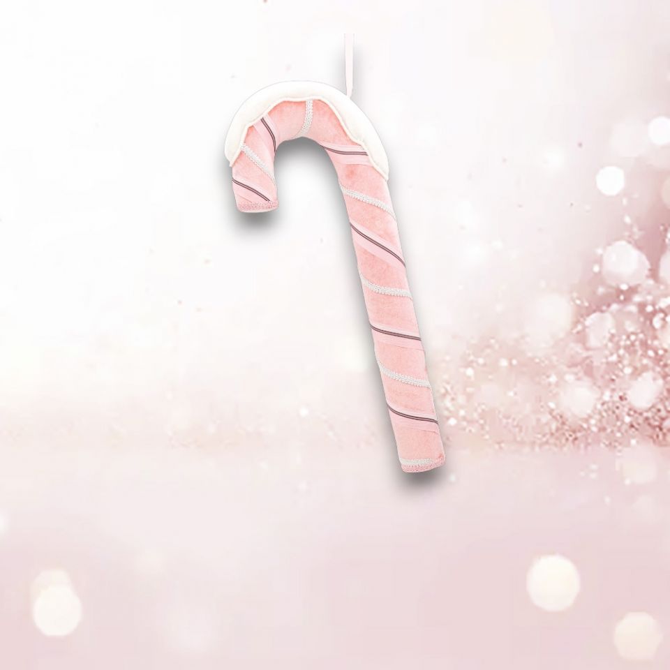 22in Pink Gingerbread Candy Cane December Diamonds