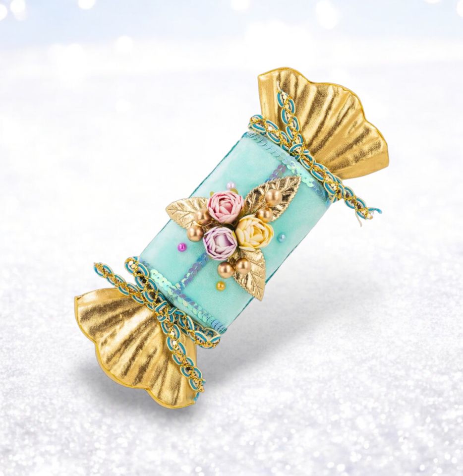 9 in Blue Roll Candy Wrapper December Diamonds