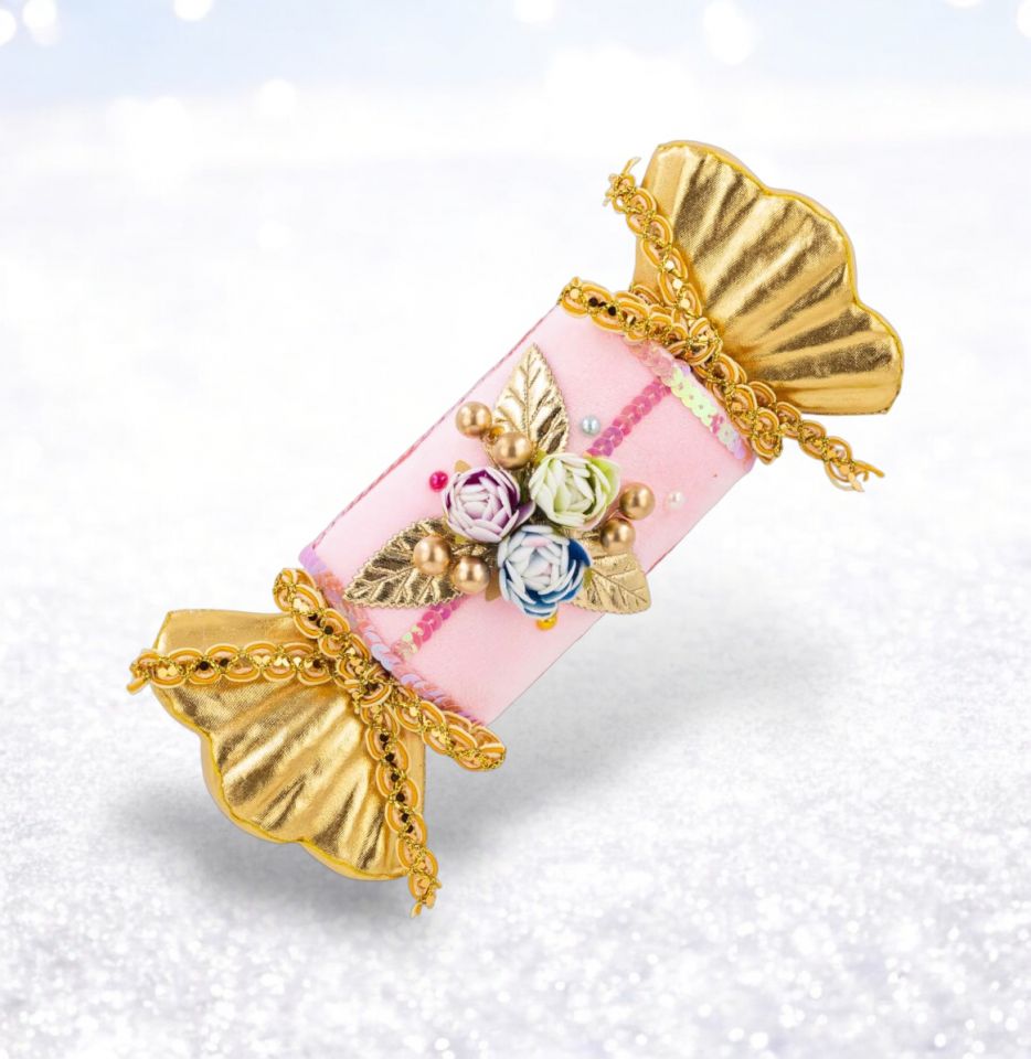 9in Pink Roll Candy Wrapper December Diamonds