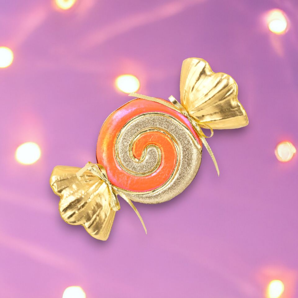 14in Orange Swirl Candy Wrapper December Diamonds