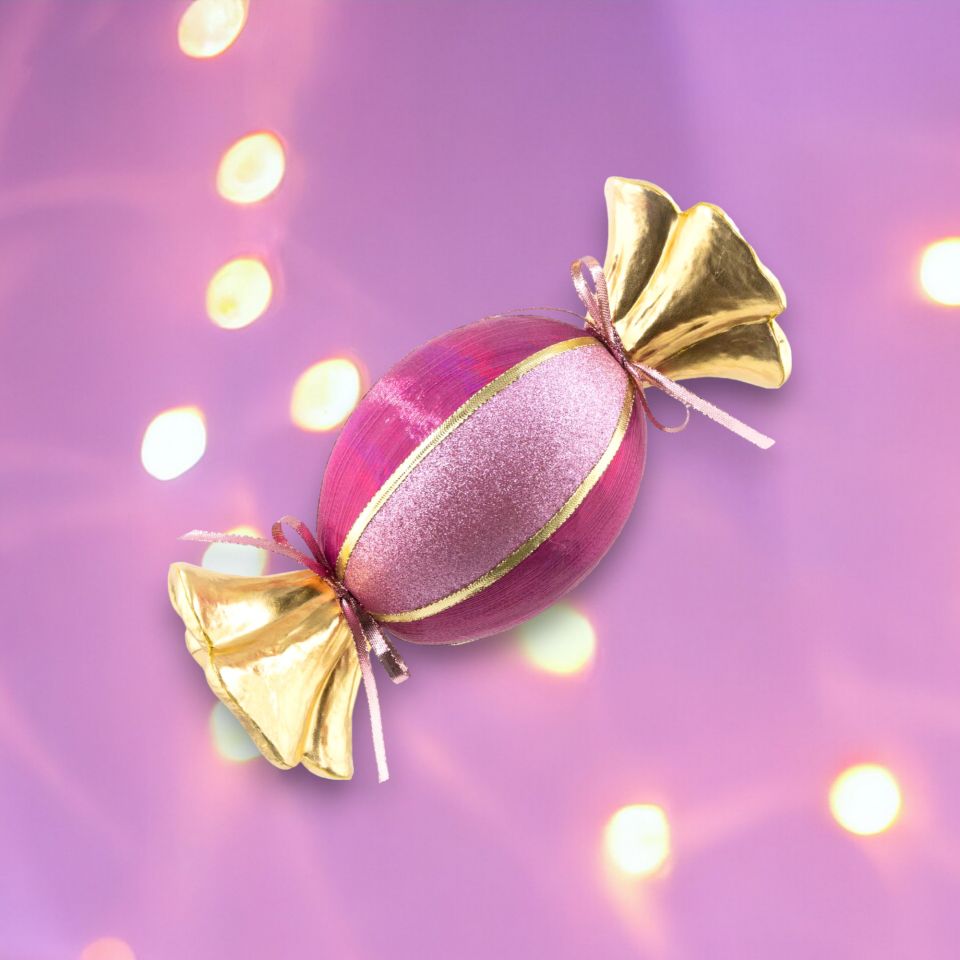 15in Purple Round Candy Wrapper December Diamonds