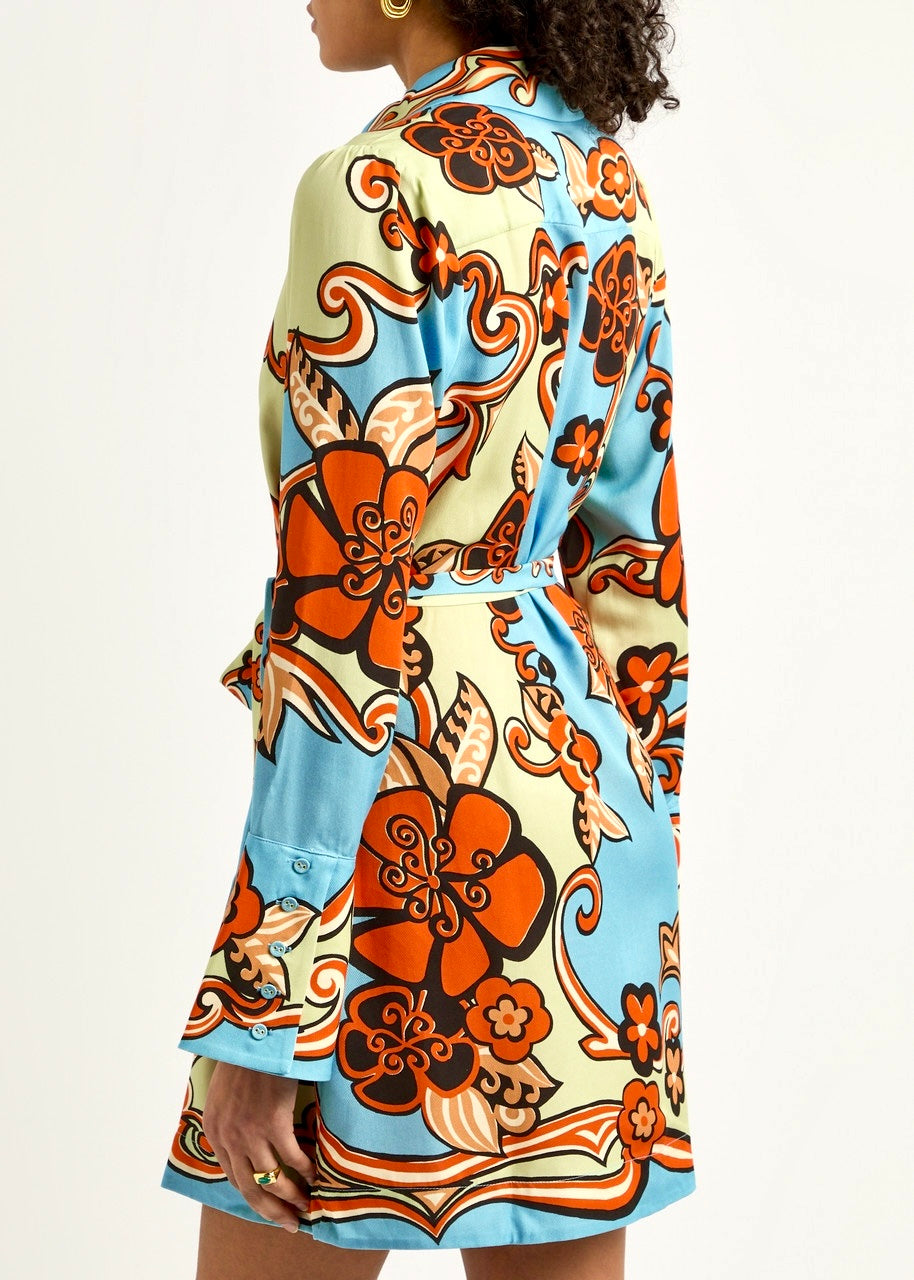 Groovy Flare Mini Shirt Dress