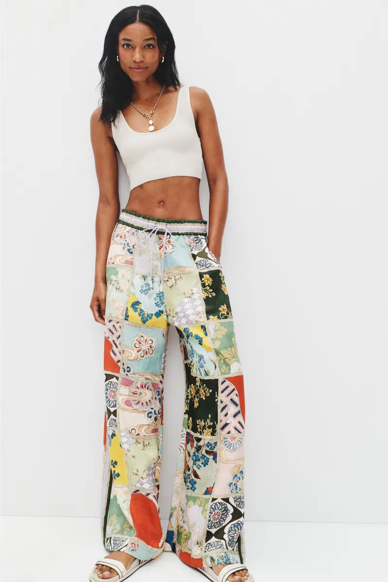 Unique Patchwork Pant Set