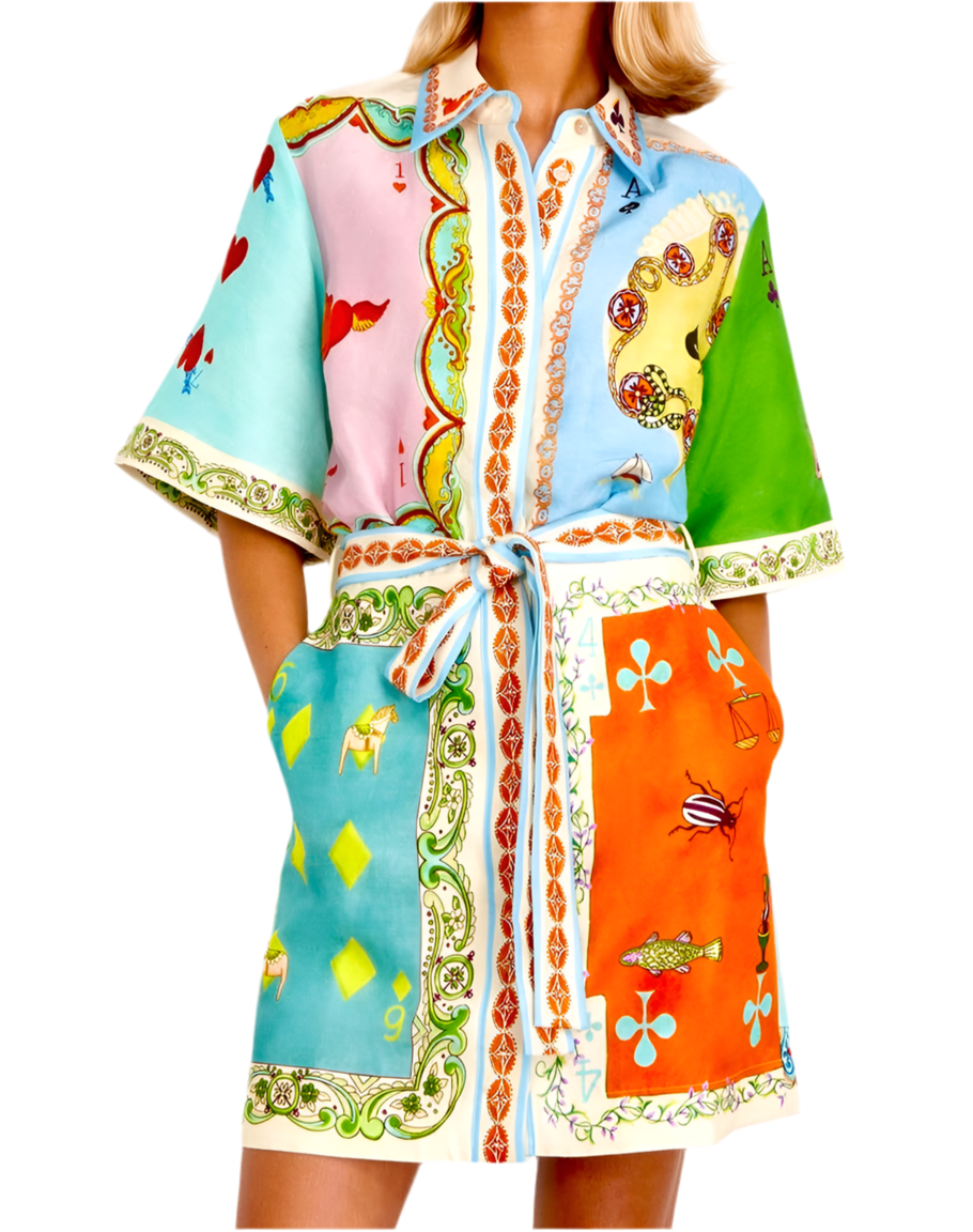 Aces Mini Shirt Dress