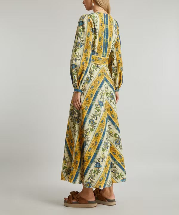 Unique Gold Vintage Maxi Dress