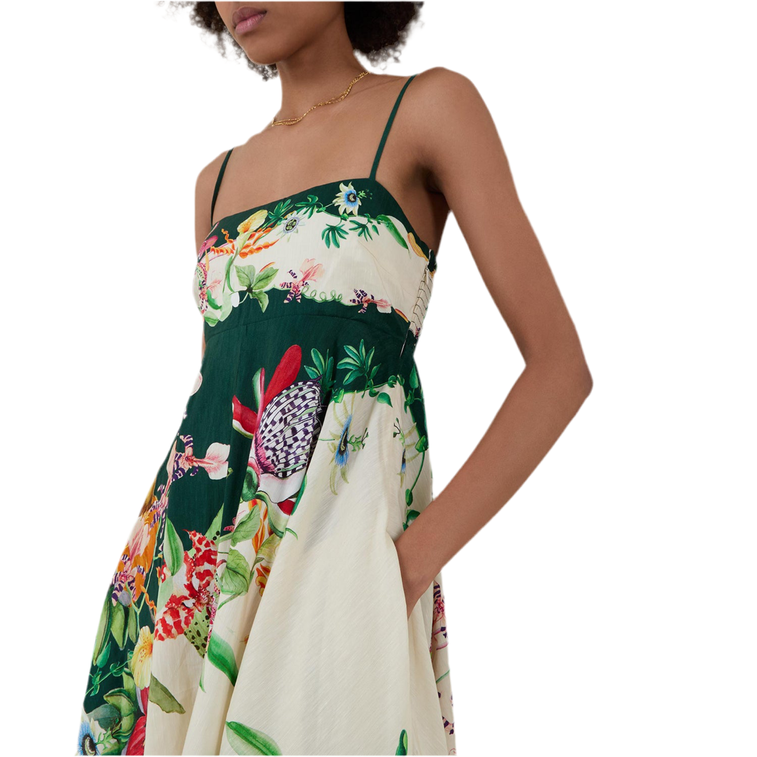 Floral Sundress Forrest Green