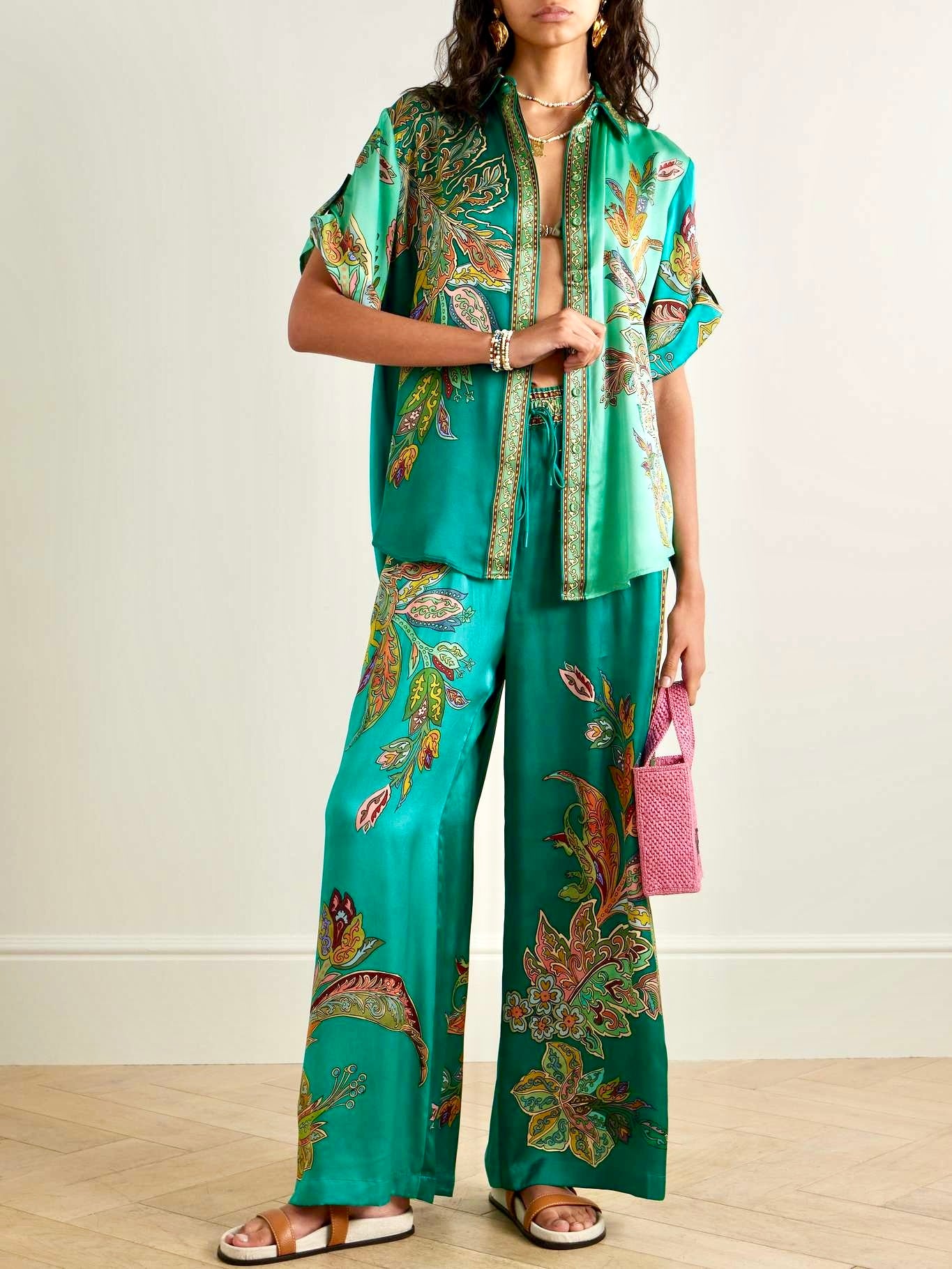 Unique Teal Outfit Set