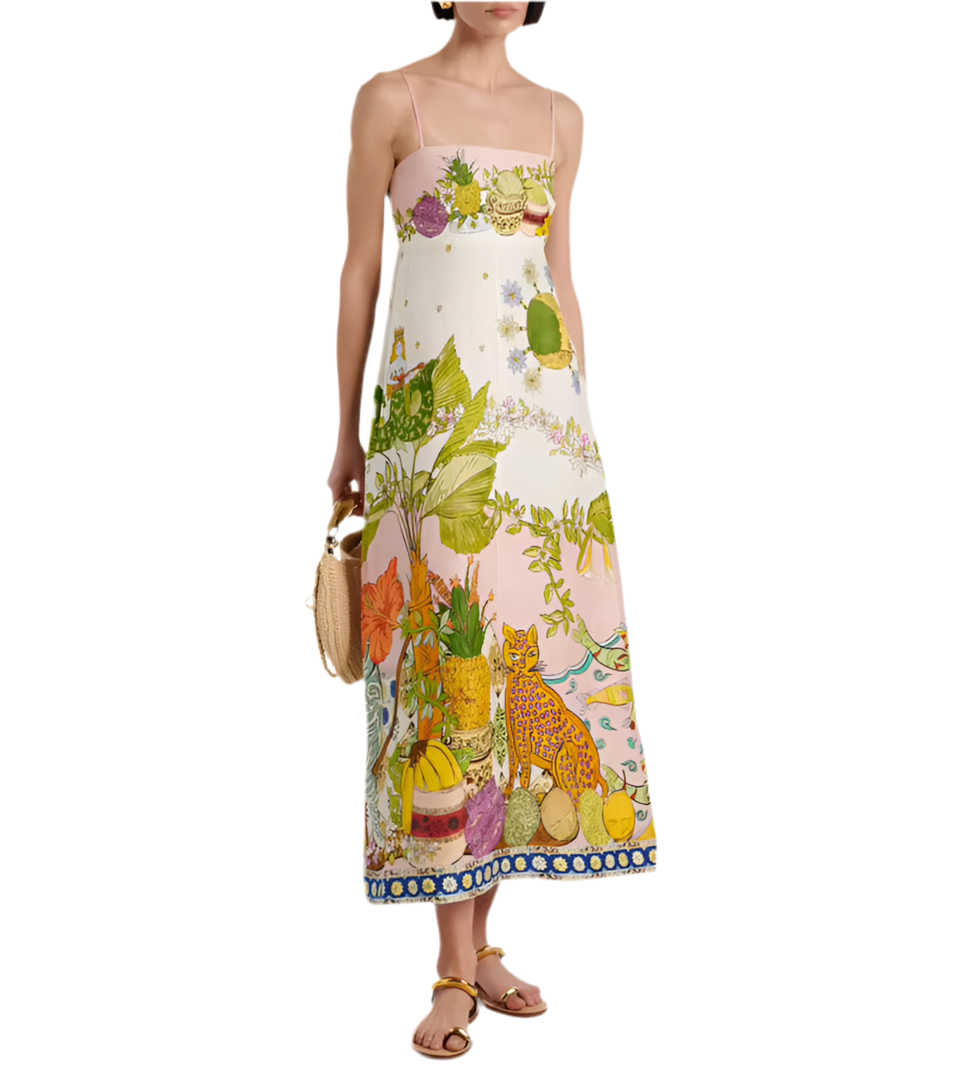 Jungle Slim Sundress Pale Pink
