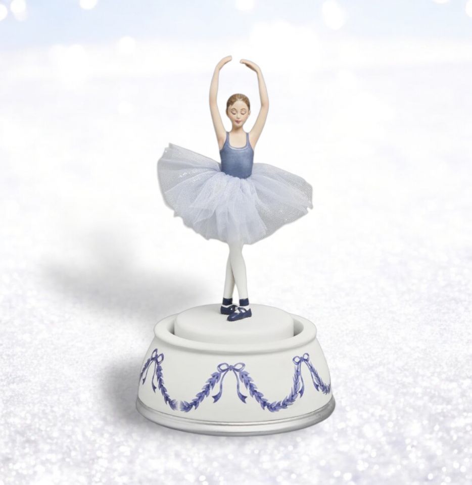 8in Blue Ballerina Musical December Diamonds
