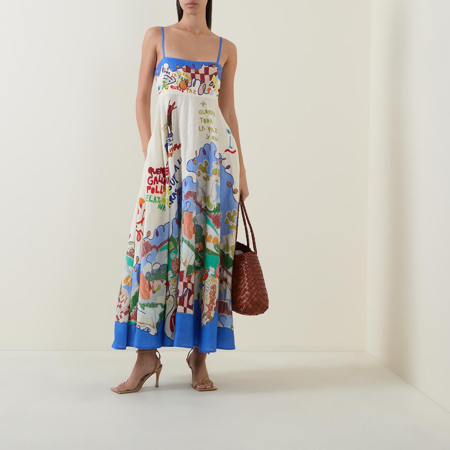 Blue Unique Print Sundress
