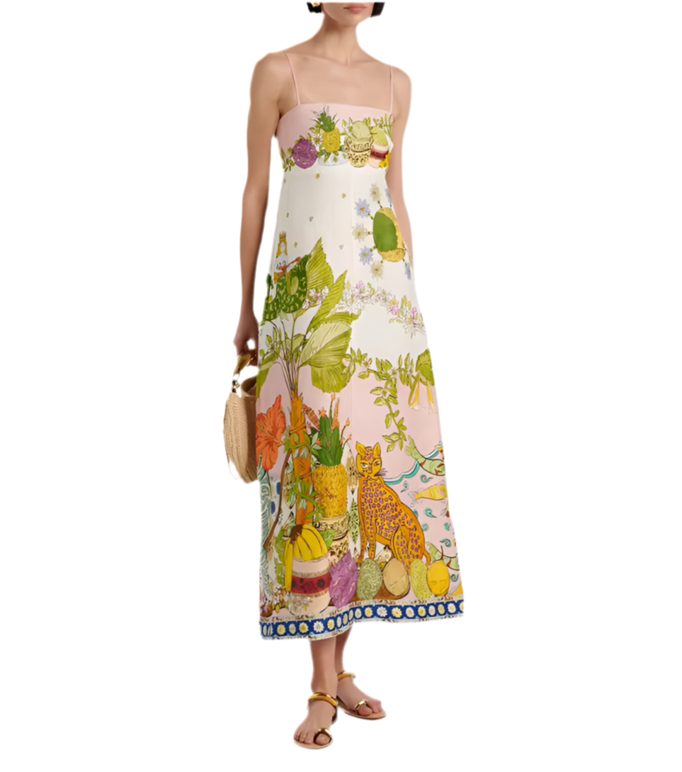 Jungle Slim Sundress Pale Pink
