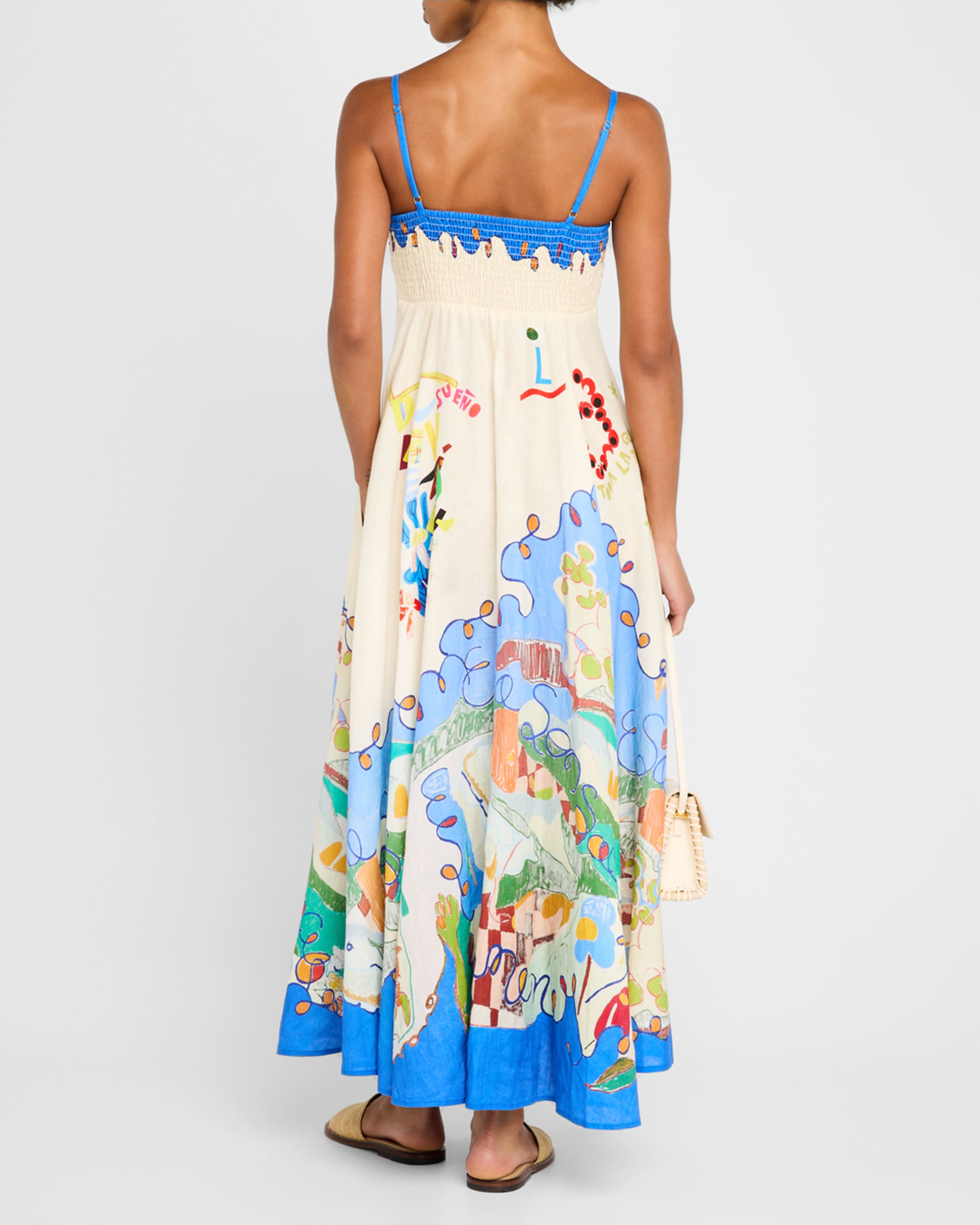 Blue Unique Print Sundress