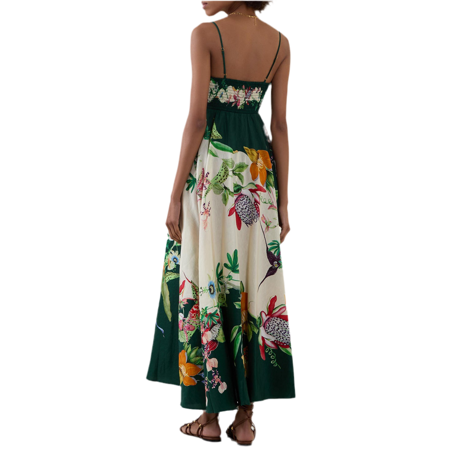 Floral Sundress Forrest Green