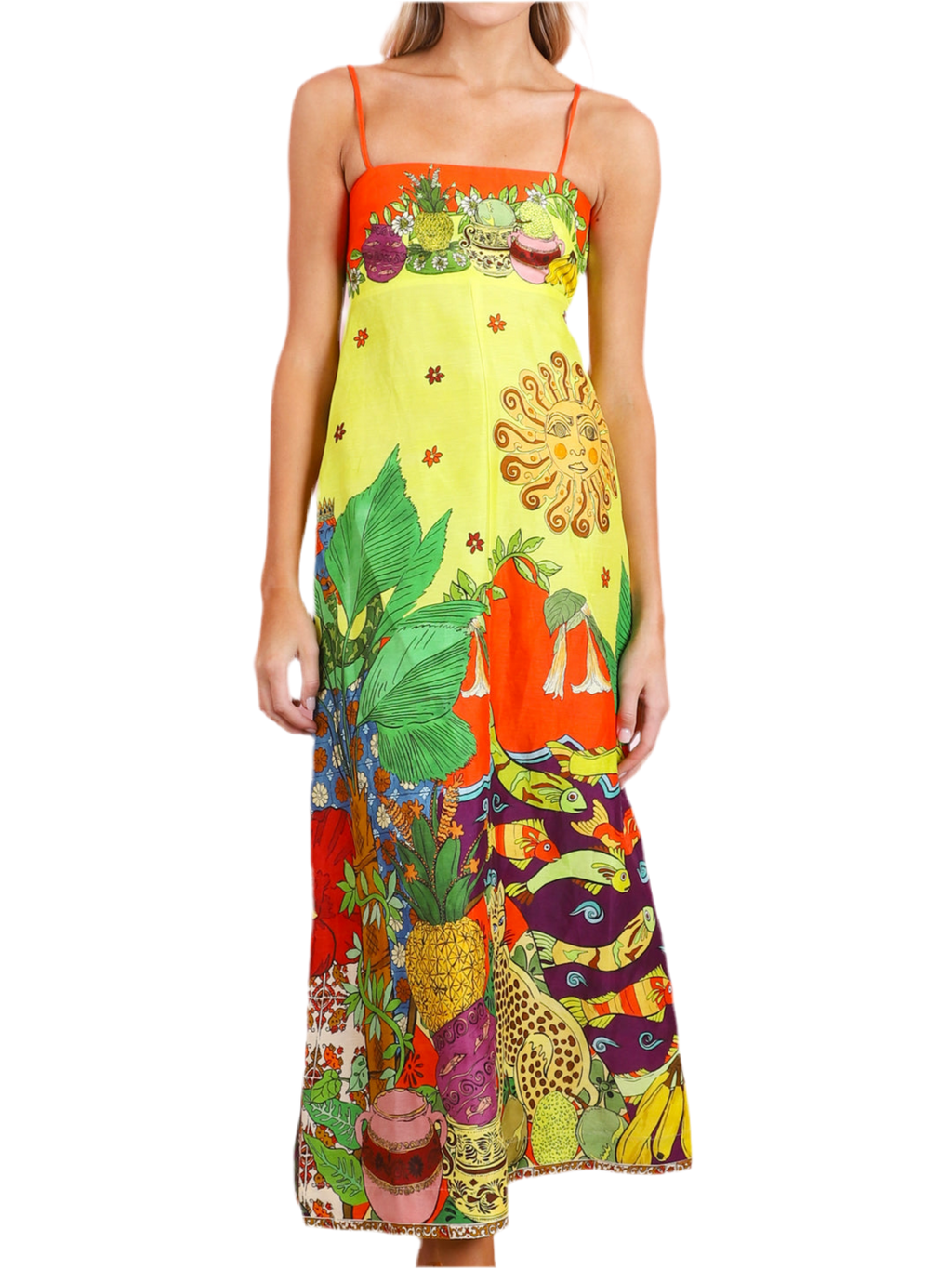 Jungle Slim Sundress Yellow