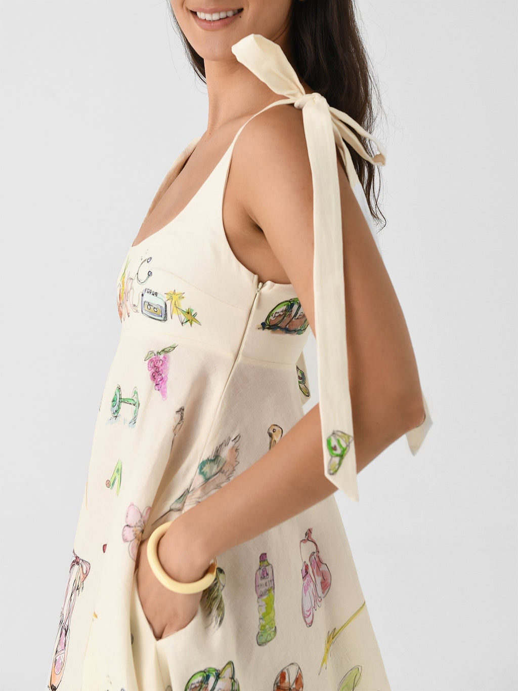 Cartoon Sundress White