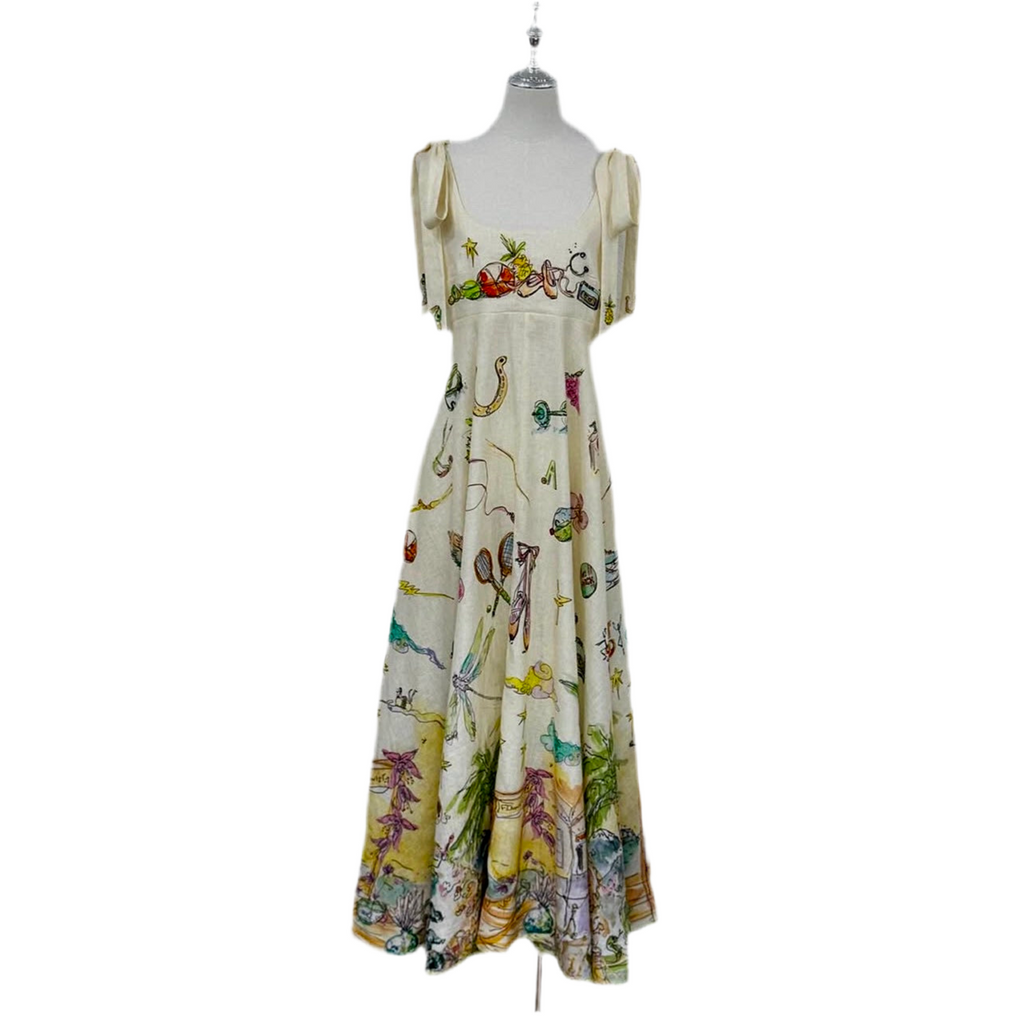 Cartoon Sundress White