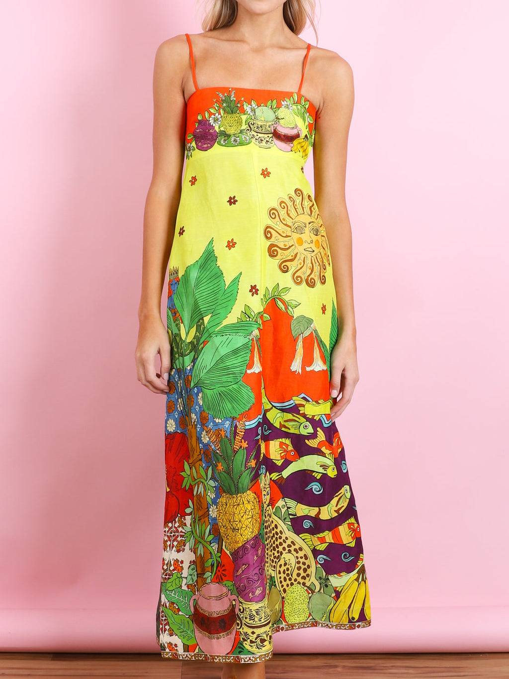 Jungle Slim Sundress Yellow