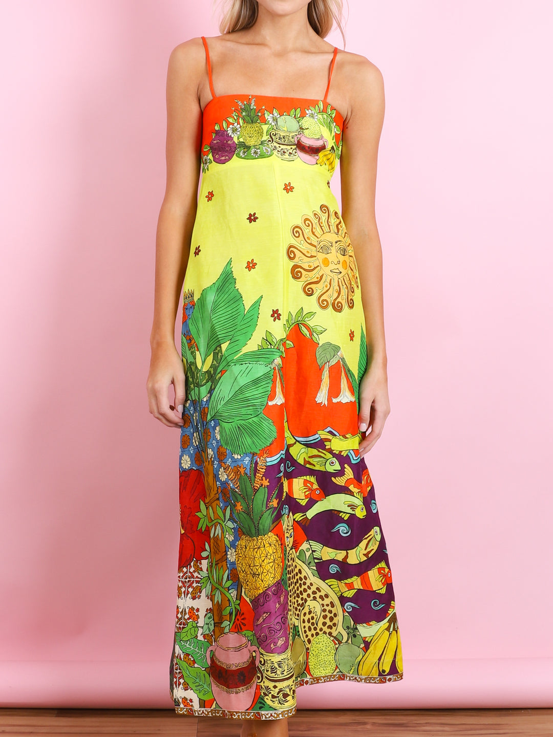 Jungle Slim Sundress Yellow