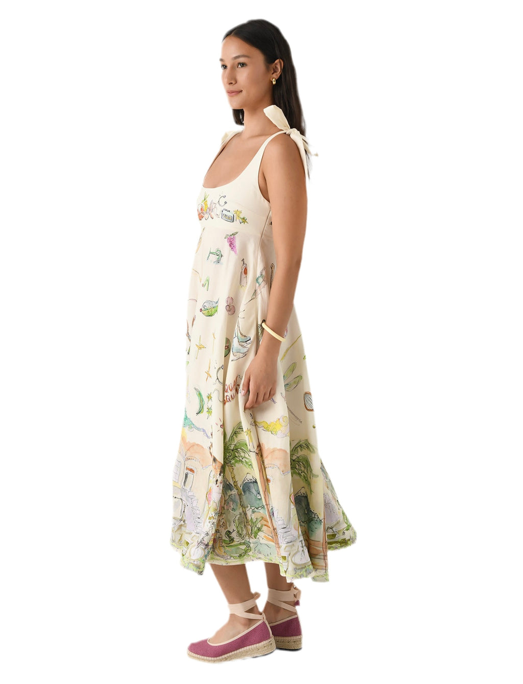 Cartoon Sundress White