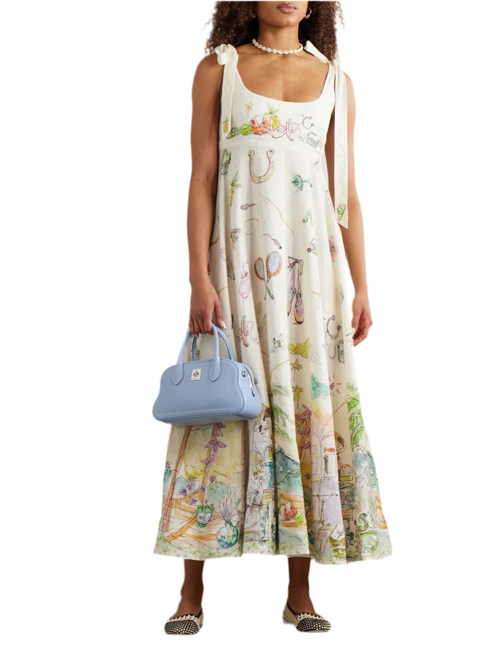 Cartoon Sundress White