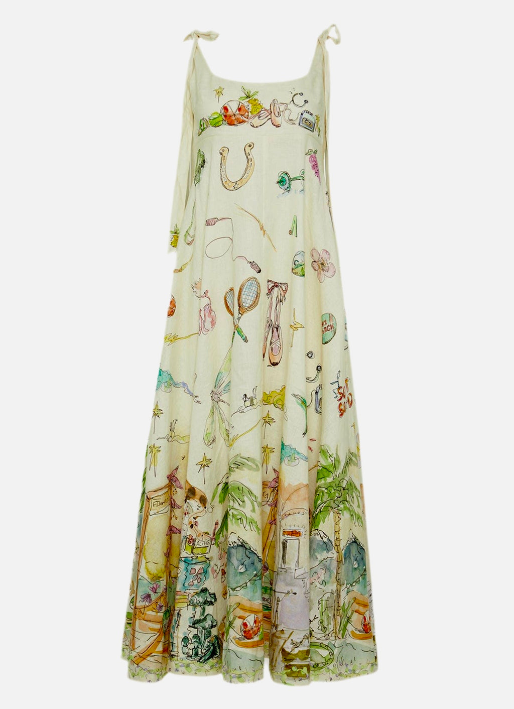 Cartoon Sundress White
