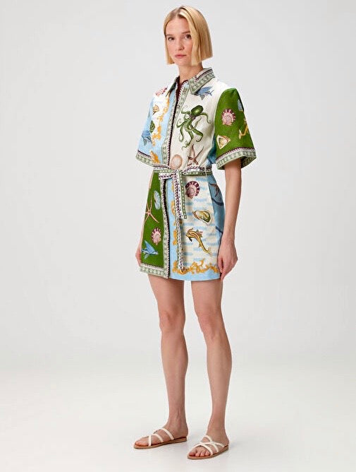 White Starfish Mini Dress White