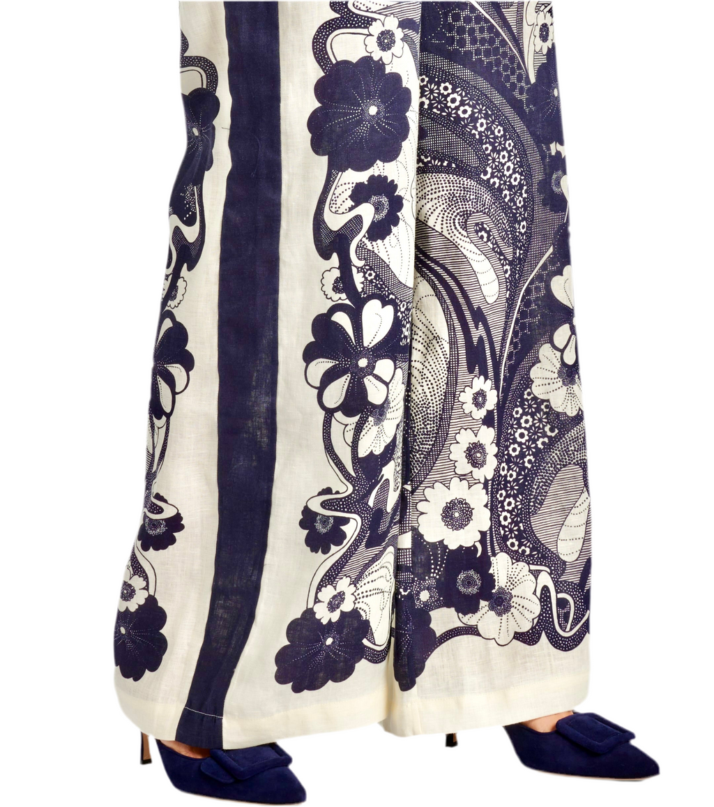 Unique Navy Floral Outfit Set