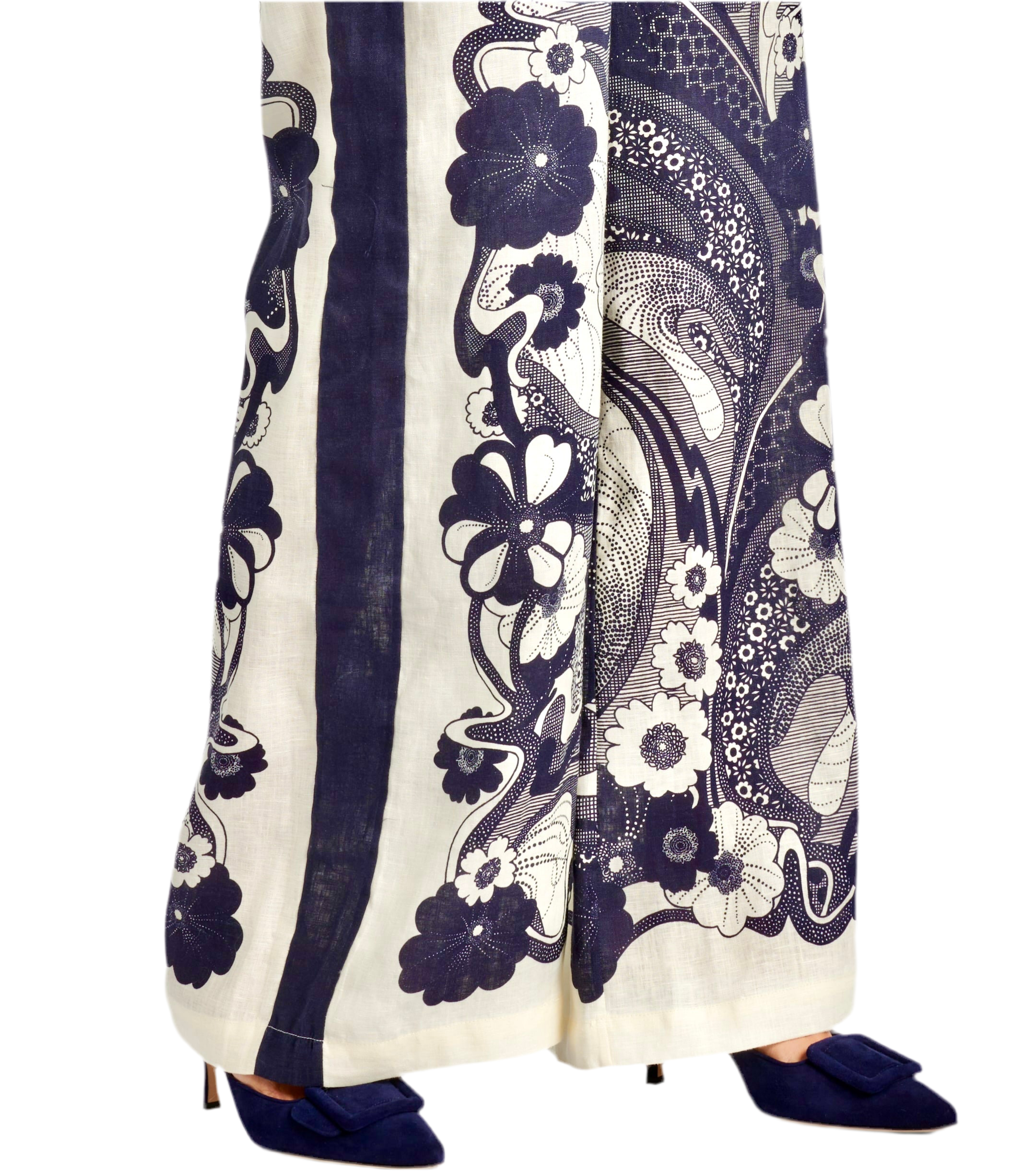 Unique Navy Floral Outfit Set