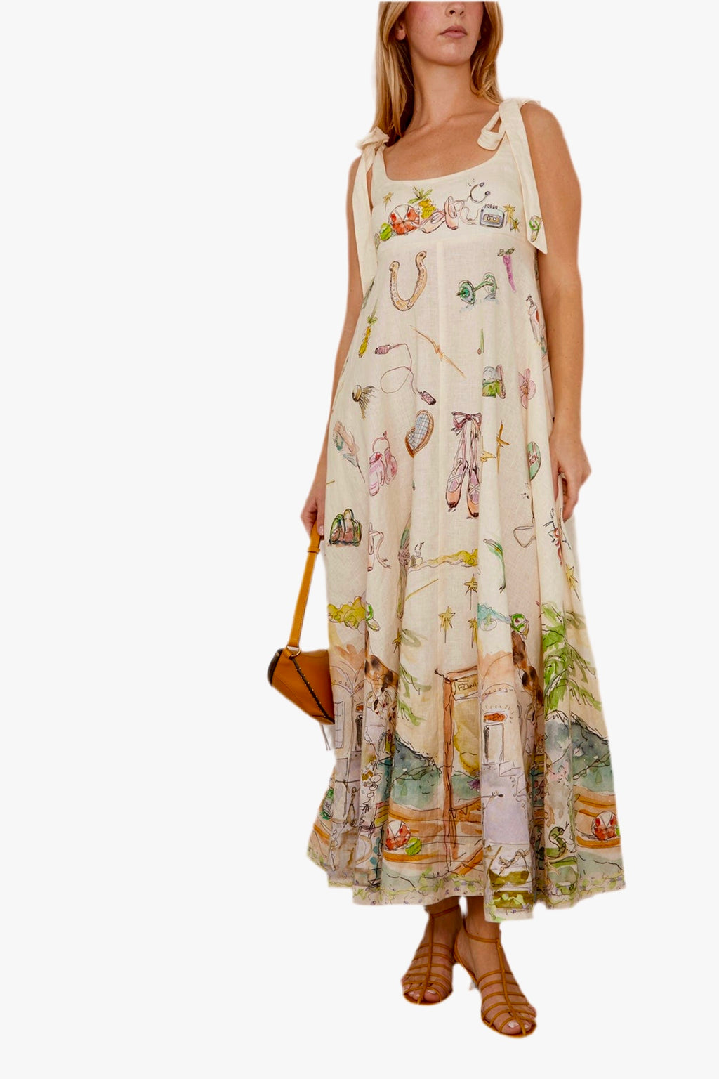 Cartoon Sundress White