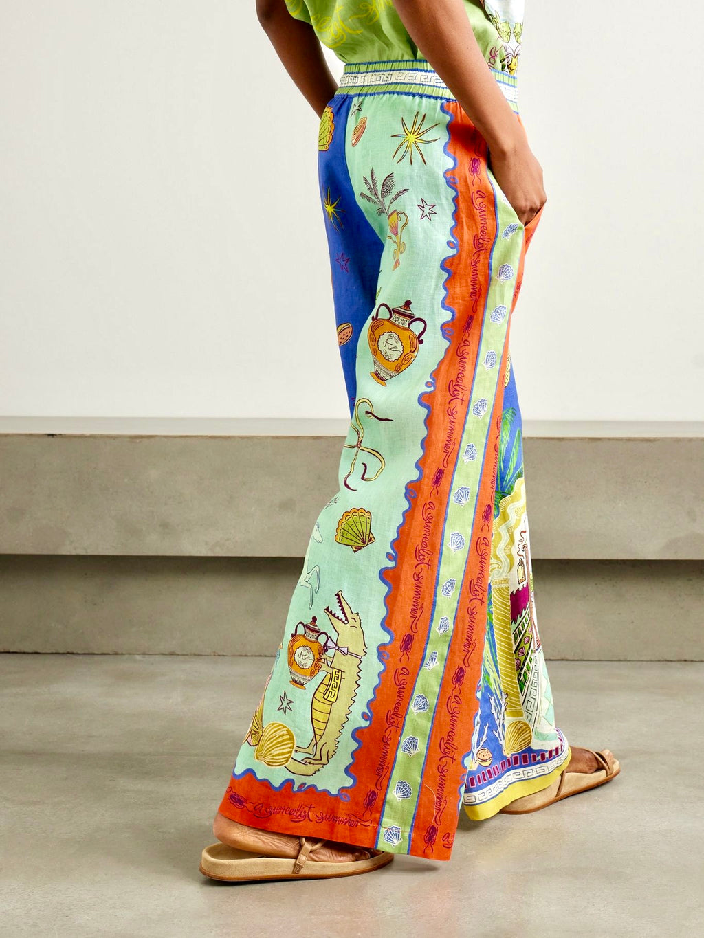 Unique Blue Green Outfit Set