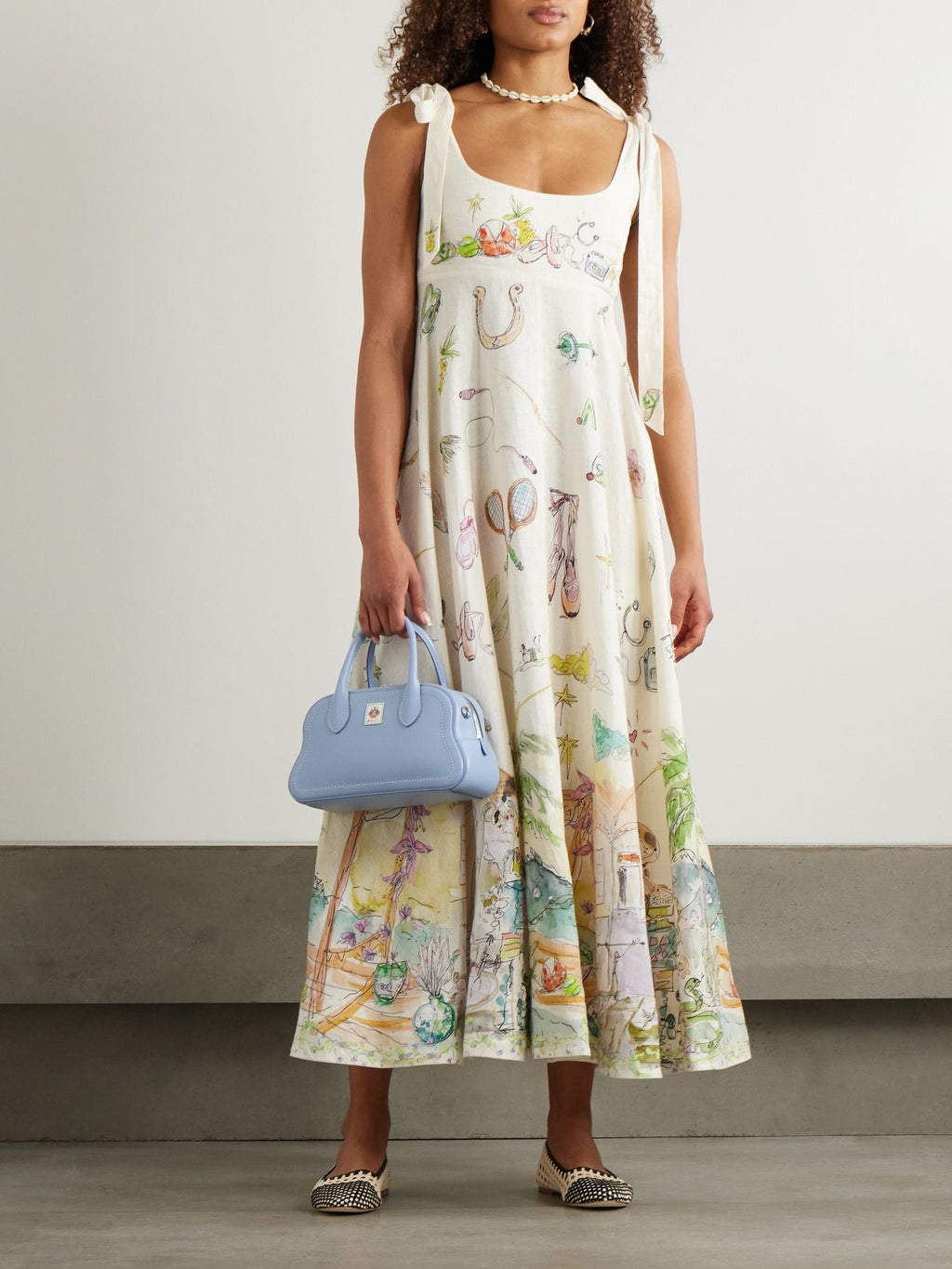 Cartoon Sundress White