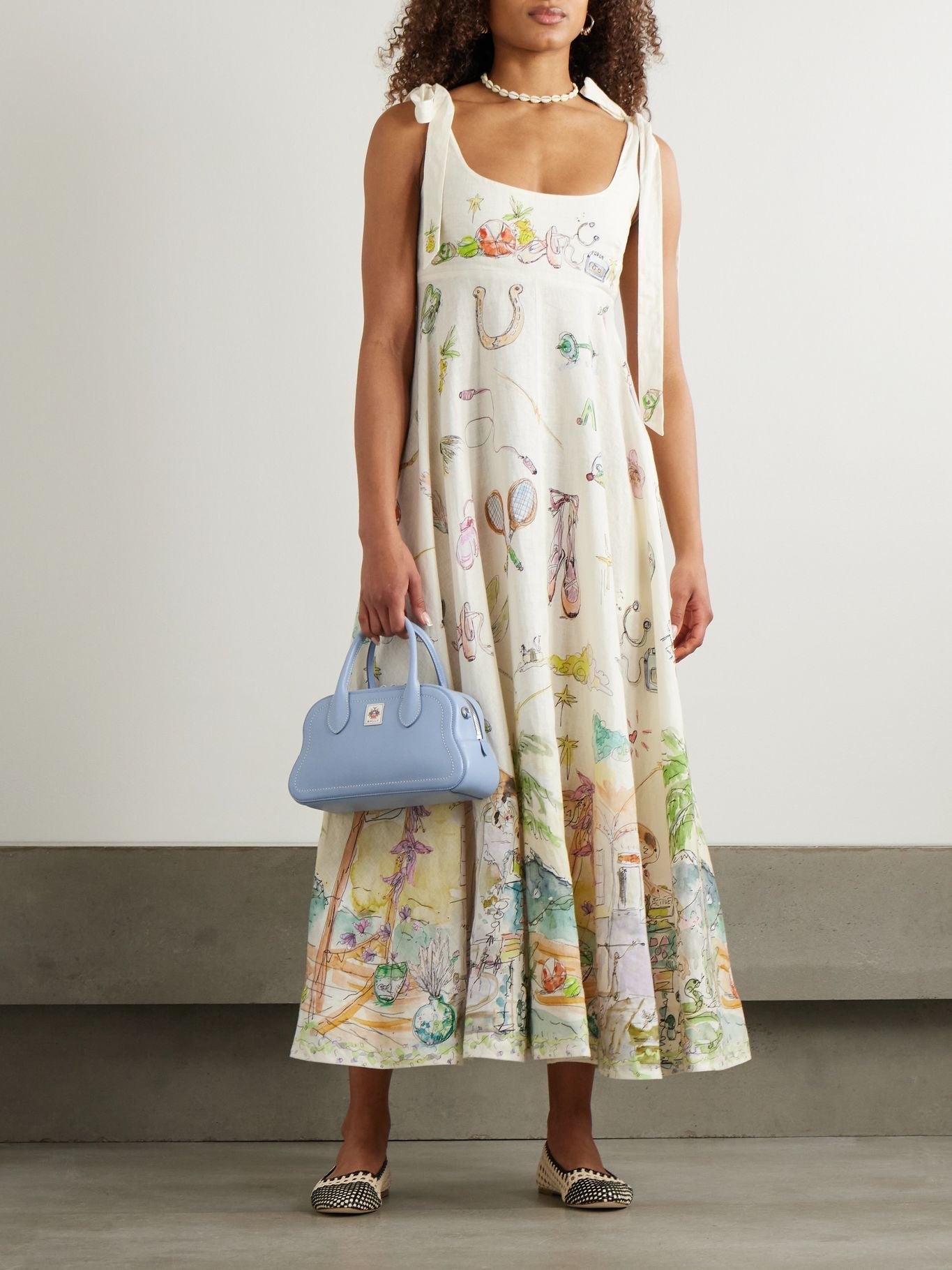Cartoon Sundress White