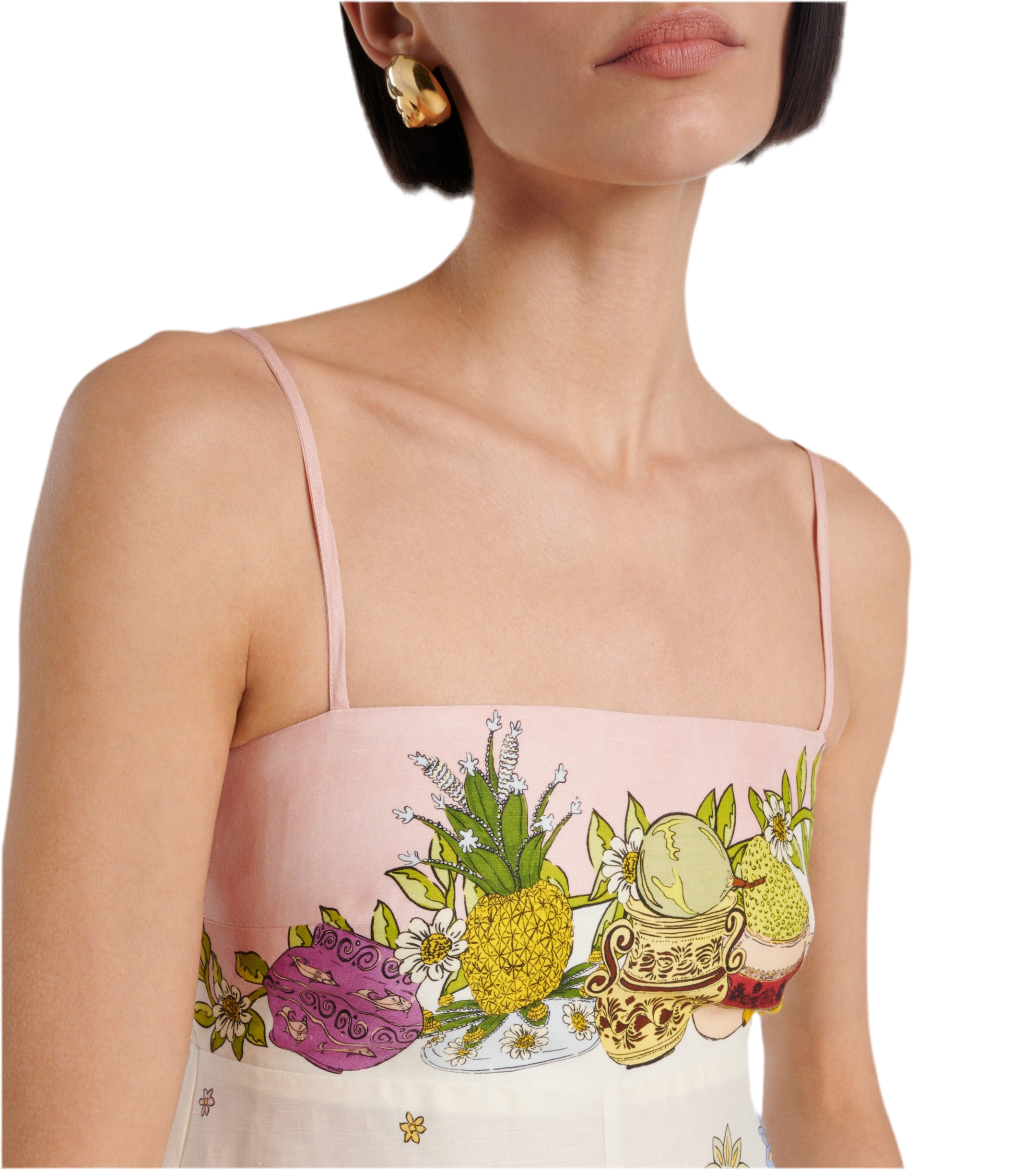 Jungle Slim Sundress Pale Pink