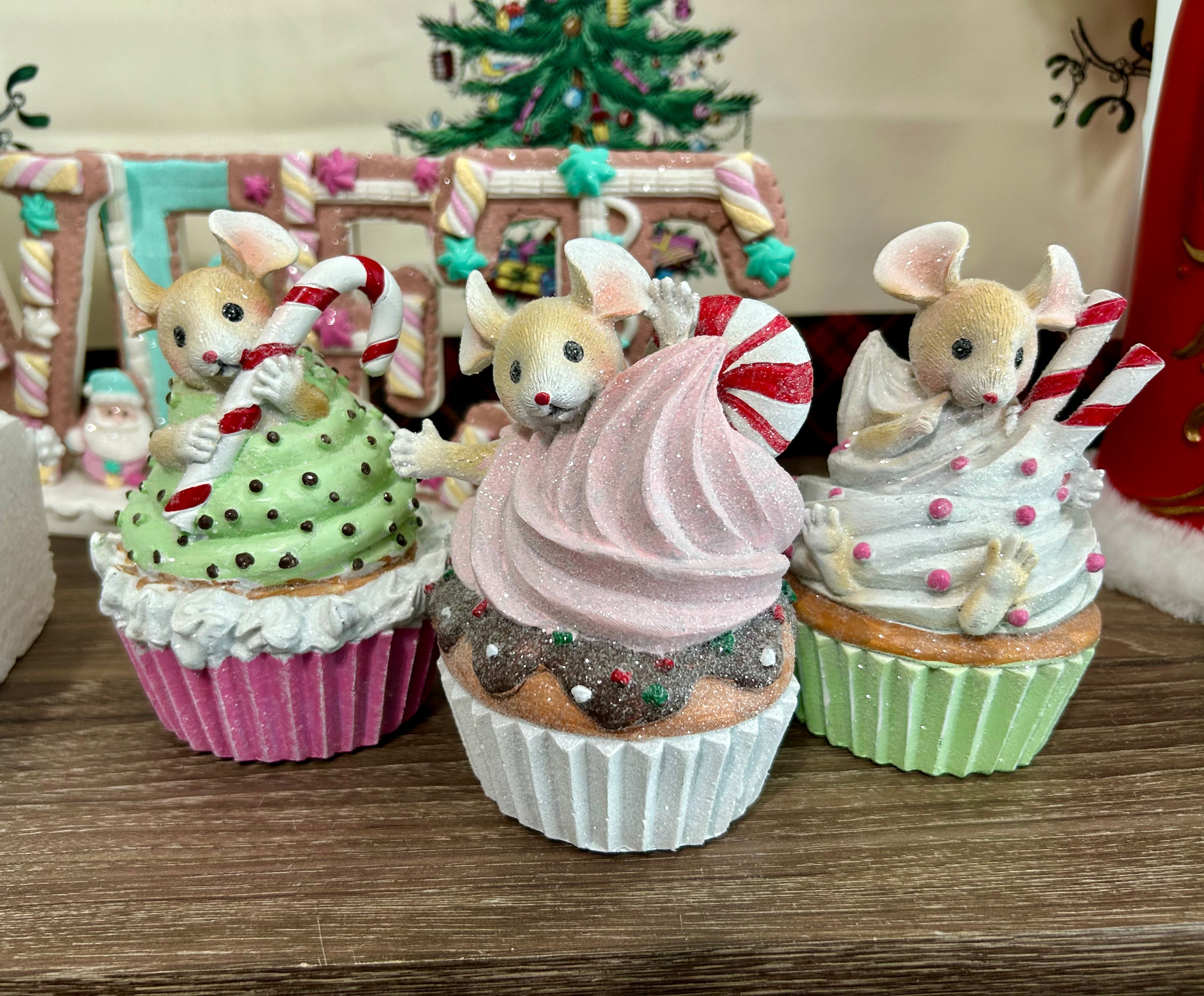 Cupcake With Mouse Set Of 3