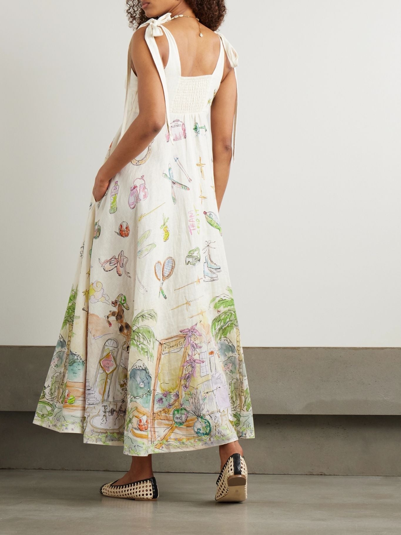 Cartoon Sundress White