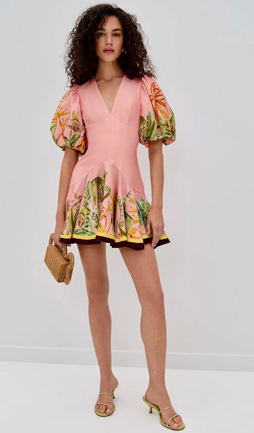 Unique Pink Babydoll Dress