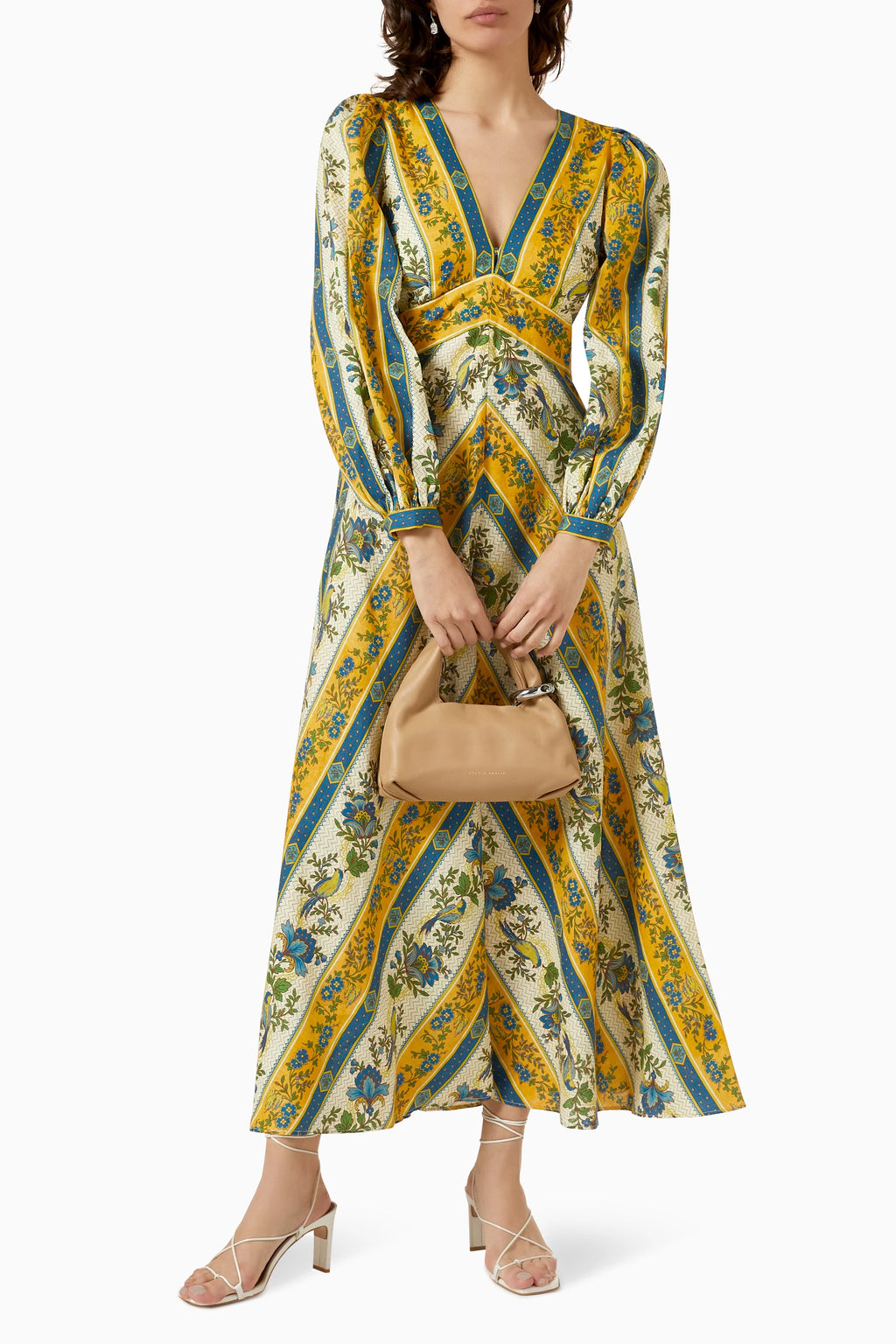 Unique Gold Vintage Maxi Dress