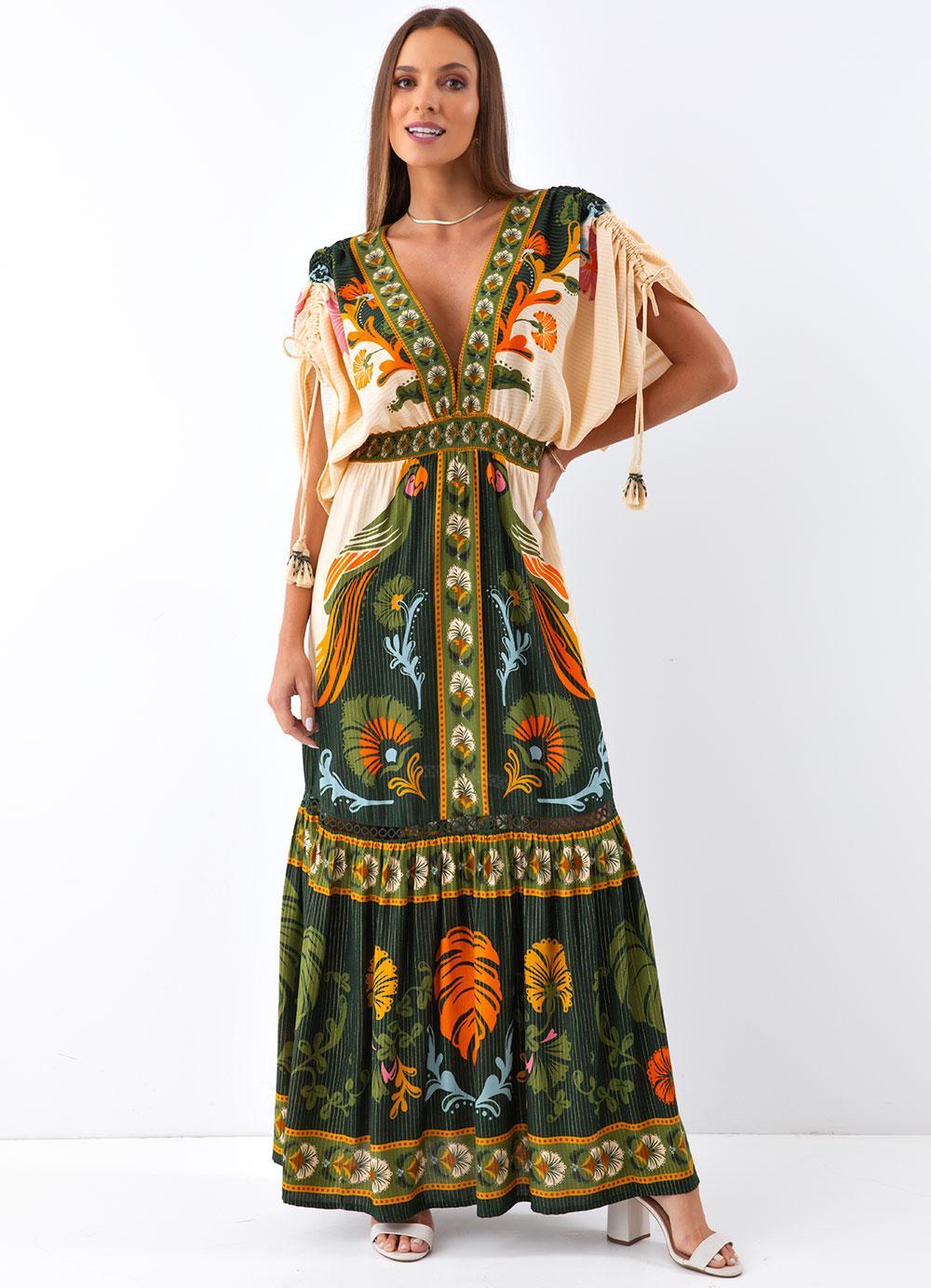 Unique Parrot Maxi Dress