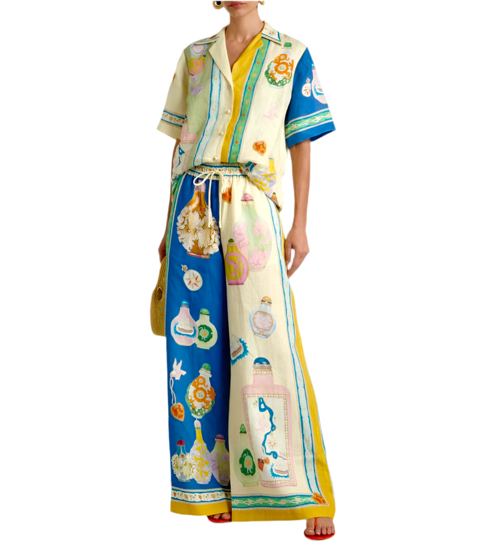 White Yellow Bottles Outfit Set