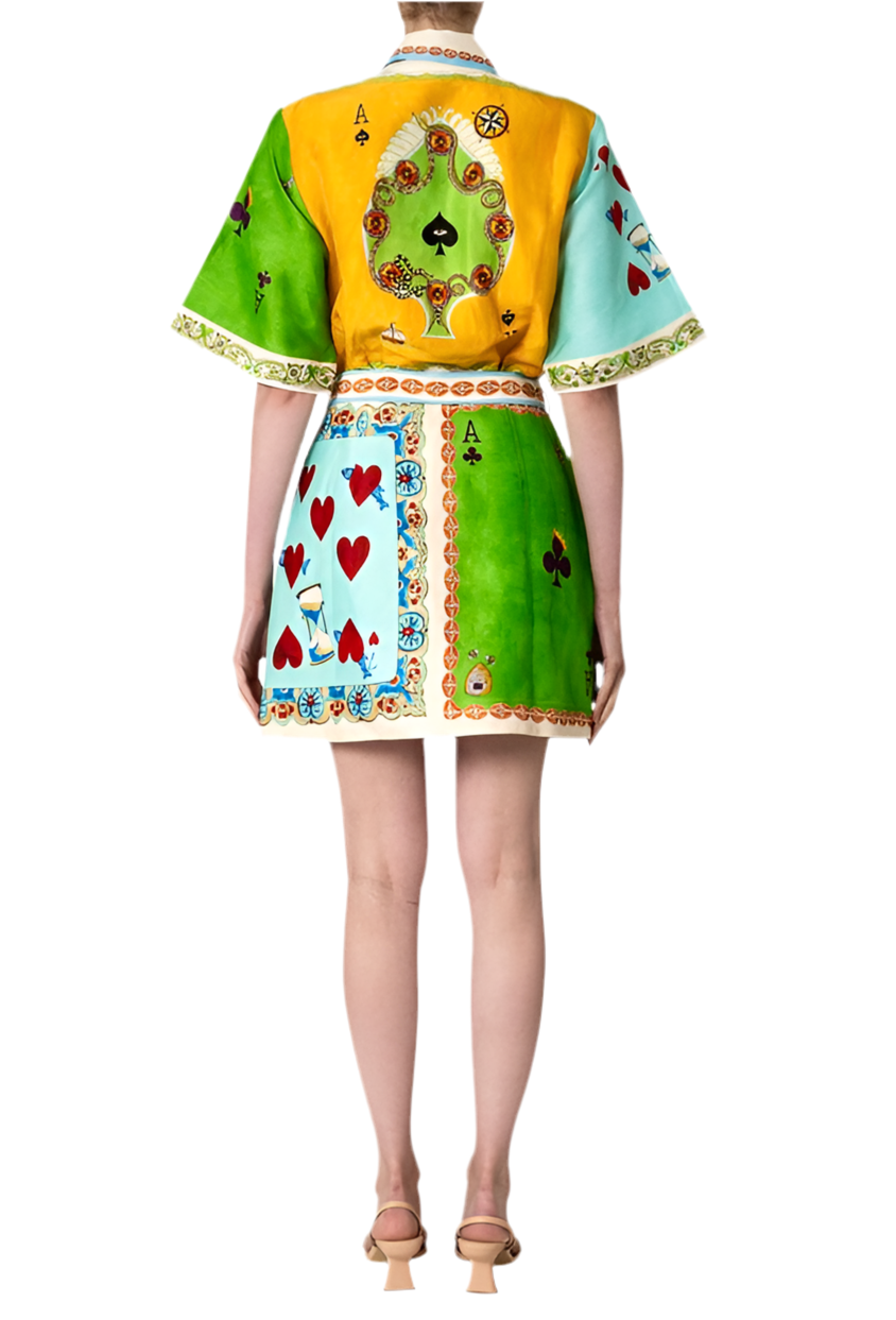 Aces Mini Shirt Dress