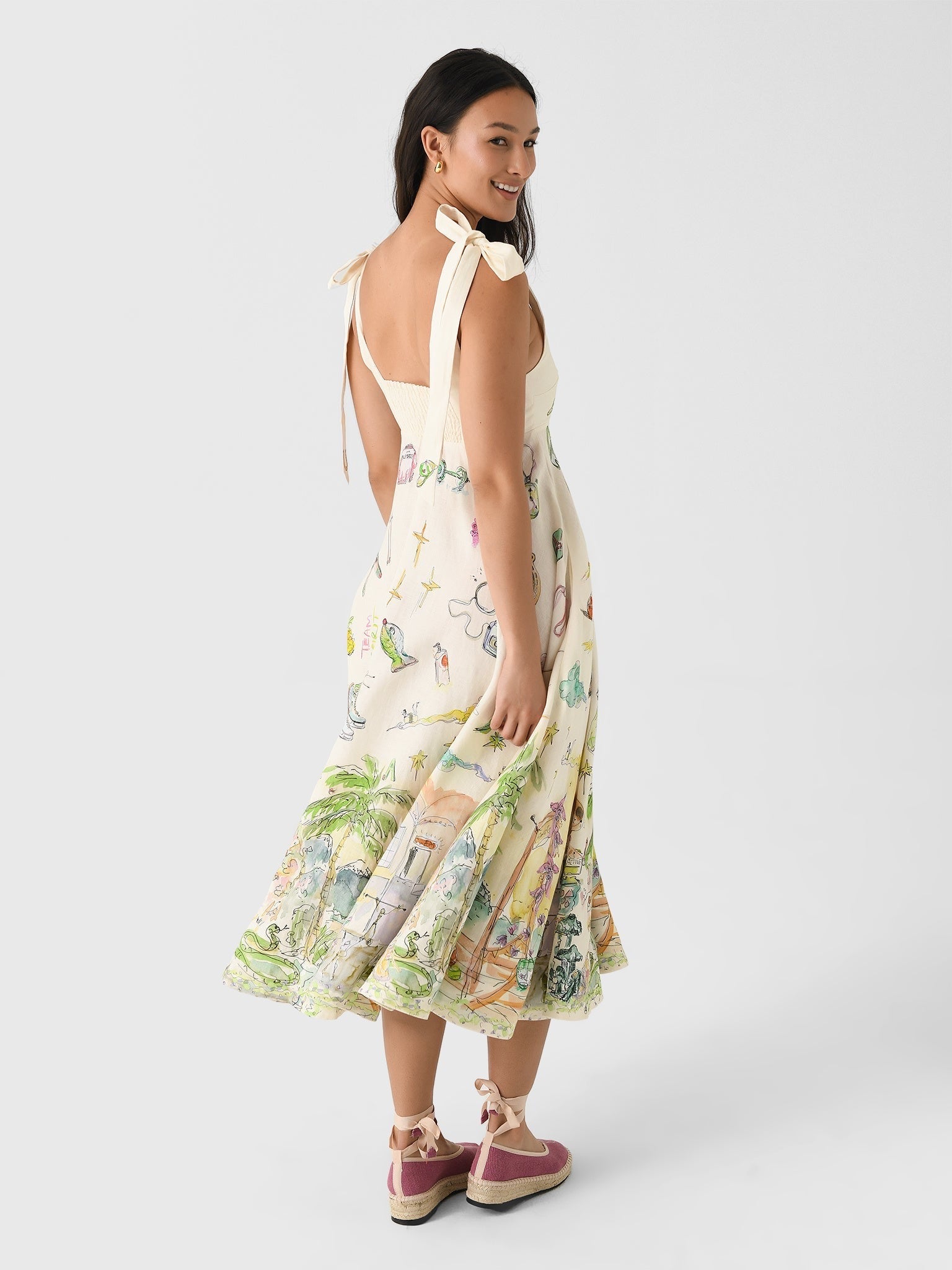Cartoon Sundress White