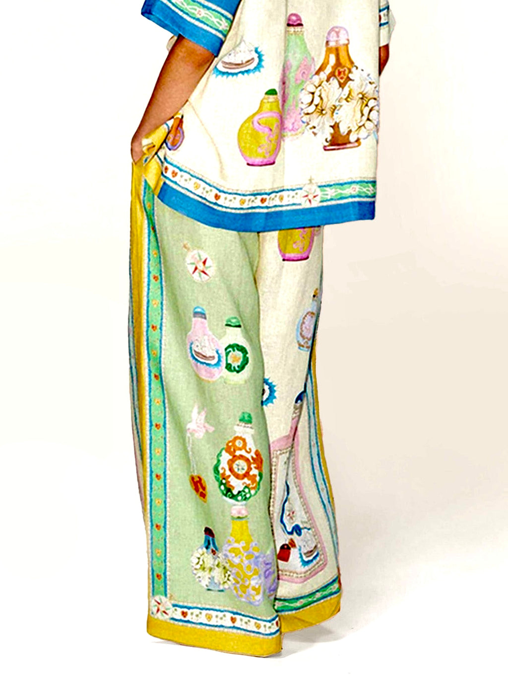 White Yellow Bottles Outfit Set
