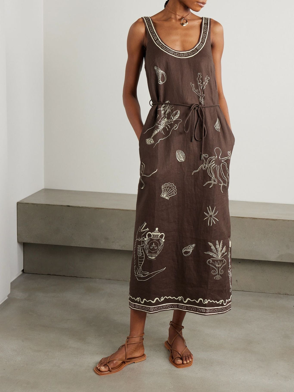 Chocolate Midi Tank Dress