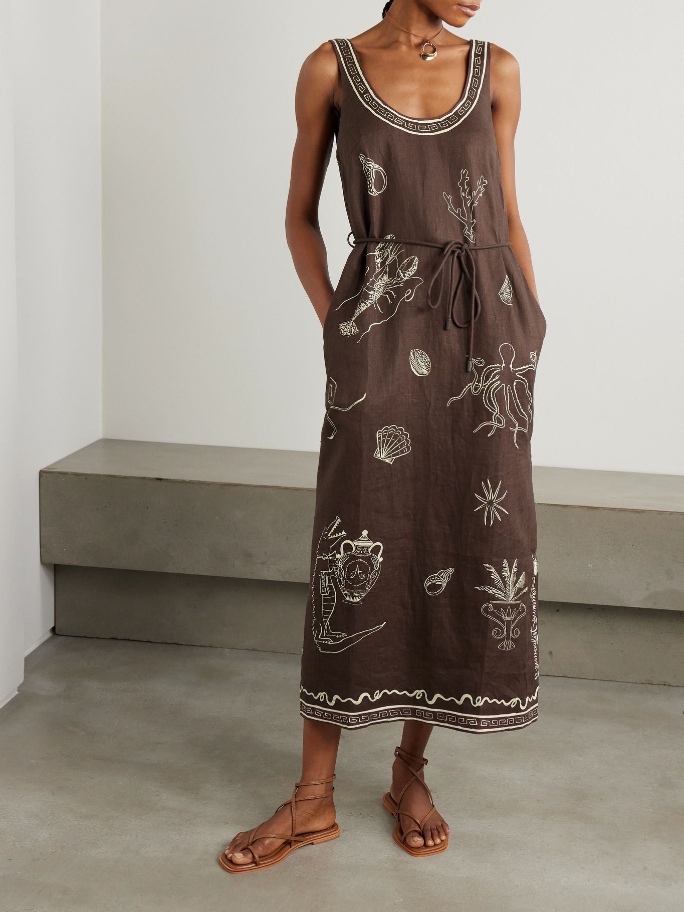 Chocolate Midi Tank Dress