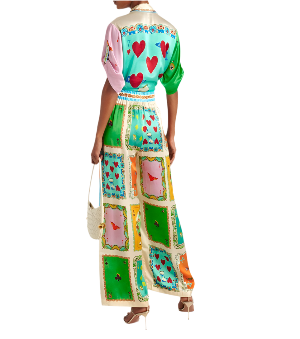 Unique Cards Pant Outfit Set
